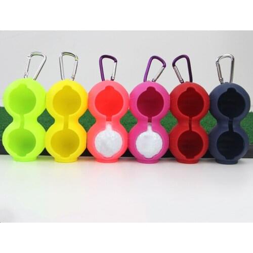 2pcs Golf Protective Case Golf Ball Protective Holder Golf Cover Case Silicone Sleeve Carabiner Golf Ball Cover Sport Accessoiry
