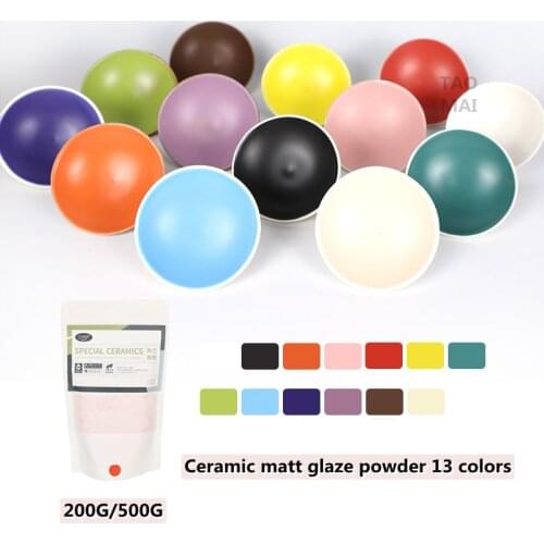 200/500G Ceramic Matt Glaze Powder Medium and High Temperature Powdery Color Glaze Jingdezhen Glaze 13 Colors Available