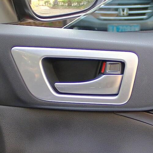 For Toyota Highlander Kluger 2014 2015 2016 2017 2018 ABS Chrome Car inner door Bowl protector frame Cover Trim Car Styling 4pcs