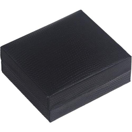 100pcs/lot Imitation Crocodile Leather Cufflink Tie Clip Boxes 8X7X3cm Cuff Link Tie Pin Bar Storage Case Mens Jewelry Boxes