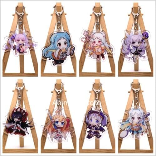 Anime Princess Connect Re Dive Keychain Figure Izumo Miyako Hikawa Kyouka Kokkoro Acrylic Bag Pendant Keyring for Gift