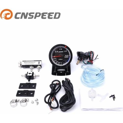 Free shipping CNSPEED 60MM Car Turbo Boost gauge + Adjustable Turbo Boost Controller Kit 1-30 PSI IN-CABIN Car Gauge Car Meter