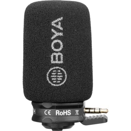 BOYA BY-A7H Compact Condenser Microphone for iPhone iOS Huawei Android 3.5mm Smartphone Tablet Live Stream Vlog Video Audio Mic