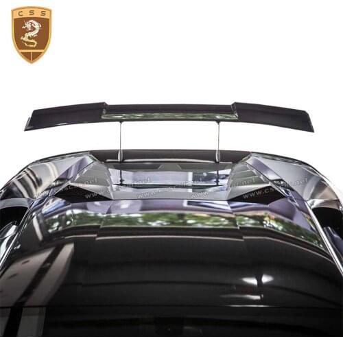 CSSCAR Fashion Real carbon fiber rear engine hood for Huracan Lp610 Lp580 M Style Black Full Carbon fiber rear bonnet cover