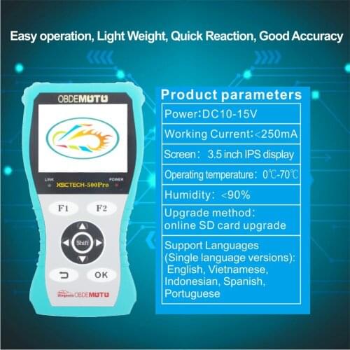 Asian Motorcycle Diagnostic Monitor Scanner MST-500pro Universal Motorbike Fault Code Erase Tool For Most Asian Brand Motorcycle