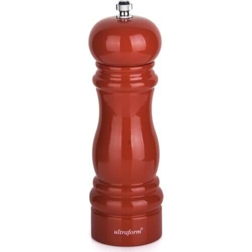 Ultraform Wood Pepper Grinder 15 cm Red