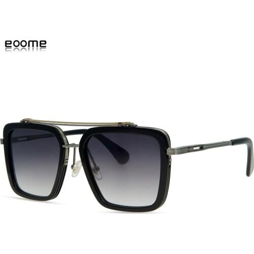 Eoome Luxury New Design Mach Seven Top Quality Man Women Square Sunglass High Level Sun Glasses etro Oculos de sol Male UV400