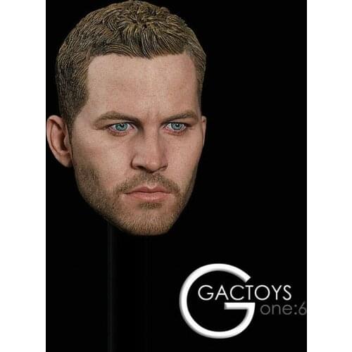 GACTOYS 1/6 Paul Walker Head Sculpt GC028 Male Soldier Head Carving Fit 12''Action Figure Body Dolls