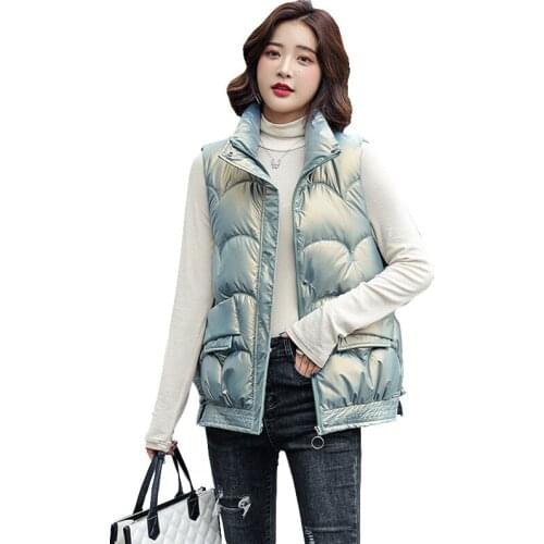 2021 Heat Sell New Autumn Winter ladies Waistcoat Jacket Loose Down Cotton Vest Wild Waistcoat Women Fashion Tops Trend OK885