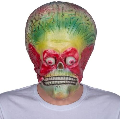 Horror Alien Latex Mask Halloween Cosplay Extraterrestrial Costume Props Zombie Headgear