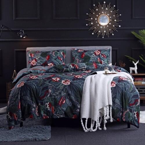 Lychee Floral Bedding Set Luxury Pillowcase Duvet Cover Sets 2-3pcs Home Textile Family Bed Sets