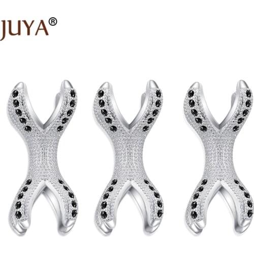 Micro Pave Cubic Zirconia Claw End Beads for Bracelets Making Jewelry Charm Spacer Beads Eagle Claw Connector Jewelry DIY