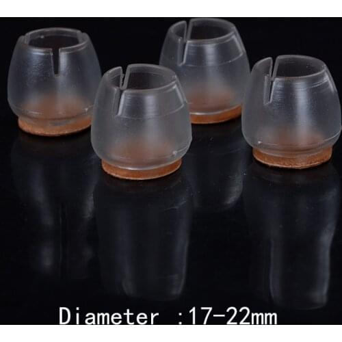 4pcs Silicone Chair Leg Caps Feet Pads Furniture Table Covers Socks Floor Protectors Round Bottom Non-Slip Cups Diameter