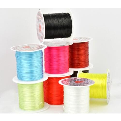 10M/Roll DIY Colorful Crystal Beading Stretch Cord Elastic Line Transparent Clear Beading Wire Thread Beads for Jewelry Making