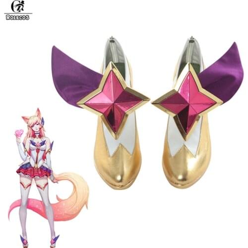 ROLECOS Ahri Star Guardian LOL Cosplay Shoes Ahri Cosplay Shoes Magic Girl the Nine-Tailed Fox for Women