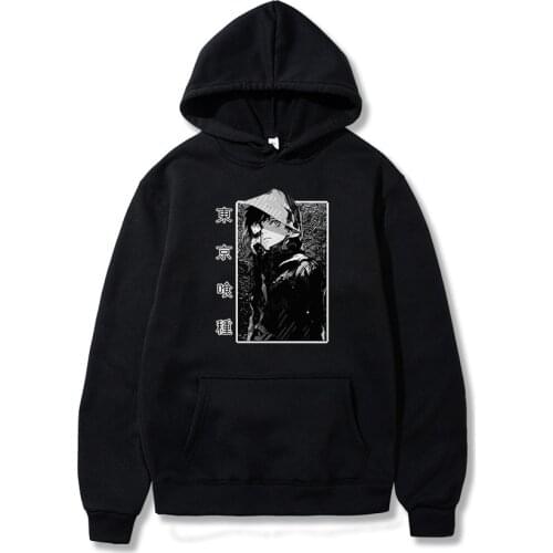 Tokyo Ghoul Streetwear Kaneki Anime Manga Hooded Hoodies Man Women Pullover Fleece Plus Size Sweatshirt Dropship Clothing