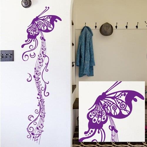 Candiway Purple Butterfly Wall Sticker Room Home Decor Nursery Wall Decal Poster Art Deco poster Home Decoration 60*90cm NE119