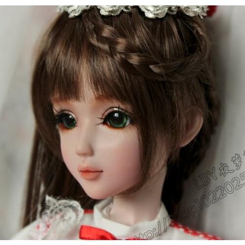 FULL SET Top quality 60 cm pvc doll 1/3 girl bjd wig clothes shoes all included ! night lolita Cherry reborn baby doll best art