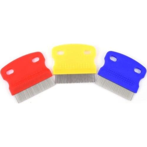 Dog Grooming Comb Pet Tear Stain Remover Gently Removes Mucus and Crust Small Lice Flea Combs For Dogs Cats Set Random Color