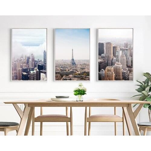 Nordic Decoration Home Art Posters and Prints City Architecture Tower Canvas Painting Modular Wall Pictures for Living Room