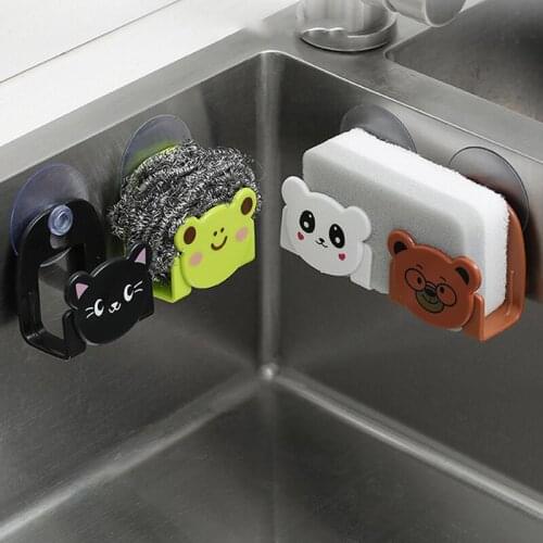 Sucking Disc Sponge Rag Storage Rack Bathroom Supplies Sundries Racks Kitchen Accessories Sink Storage Holders Wall-mounted