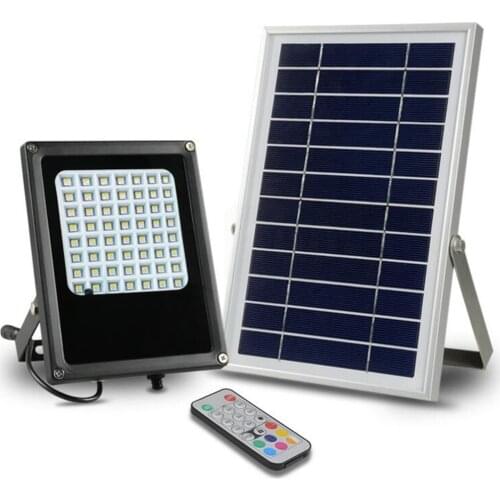 Updated Solar Powered LED Outdoor Flood Light Landscape Garden Decoration Spotlight Waterproof 5m Cable Garden Lamp With Remote