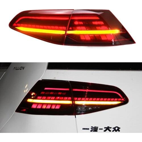 DNO LED Taillight For Volkswagen VW Golf 7 Golf7 MK7 2013 - 2017 Rear Running Lamp Brake Reverse Dynamic Turn Signal Tail Light