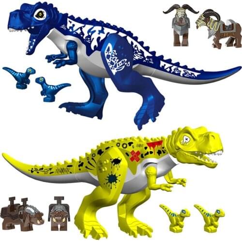 Animal World Dinosaur Series Lovely Tyrannosaurus Rex Mini Baby Egg Wild Boar Goat Mount Building Blocks Bricks Toys Gifts
