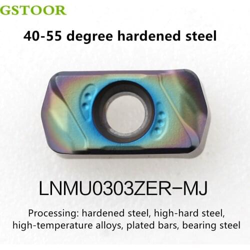 10PCS LNMU0303ZER MJ GH55 Milling Turning Tools CNC Lathe Cutter Cutting Hardened steel blade Tool Parts