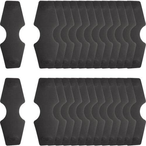 100pcs Plastic Jewelry Display Card Cardboard for Bracelet Necklace Tags Jewelry Card Hang Card 124x48mm Black White