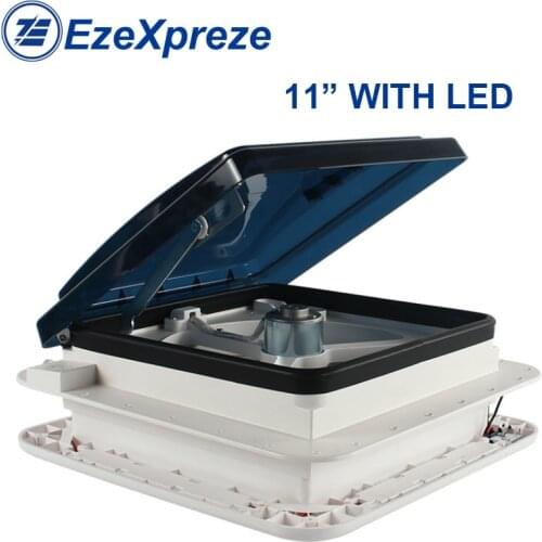 11'' CE Caravan accessories Motorhomes vents 12 volt fan with LED camper rv window Recreational Vehicle manual control 0100433