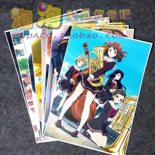 8Pcs Sound! Euphonium Anime Picture Posters Figures Poster 42x29cm Toys for Wall Home Decoration Kids Adult Gift