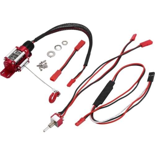 Automatic Winch and Wireless Remote Controller Receiver for 1/10 RC Crawler Car Axial SCX10 Trx-4 TRX4 D90 TF2 Tamiya CC01 90046