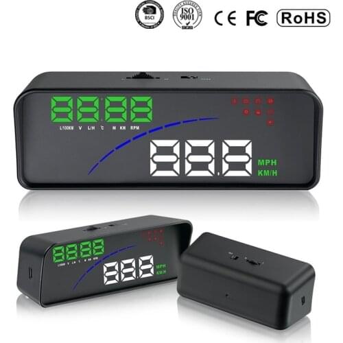 Auto Hud Head-Up Display Car Gadgets Automobile Obd2 HUD Rise Monitor OBD Electronic Voltage Alarm Speed Projector Hud Display
