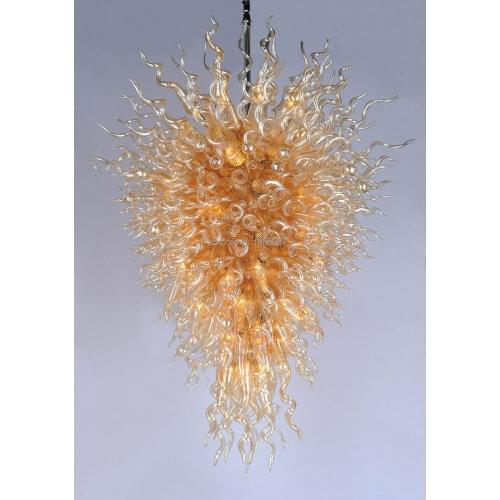 Free Shipping Fashion Victorian High Ceiling Long Length Murano Glass Chandelier