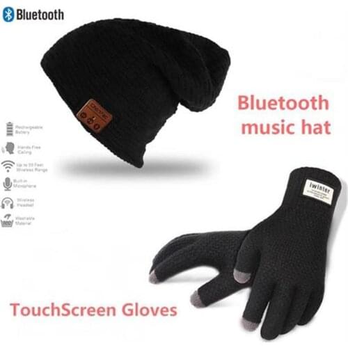Wireless Bluetooth4.2 Hands-Free Knit Music Hat Cap HD Stereo Speaker Headphone Mic Rechargeable USB for Winter Outdoor Sport