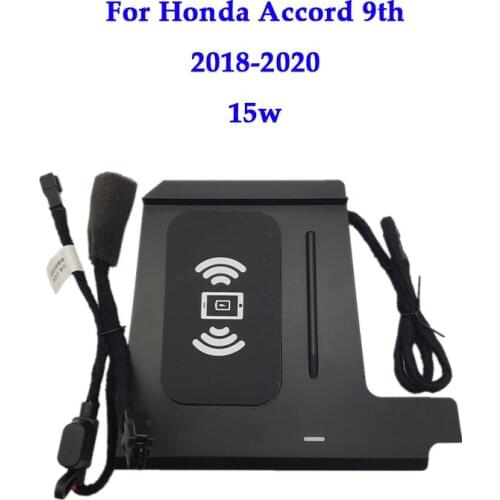 Wireless charger 15W for Honda Accord Inspire 2018-2020 car QI fast phone charger charging plate charging holder accessories