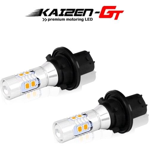 Canbus Error Free PH24W PHC24WY Amber White 10-SMD LED Front Turn Signal Light Bulbs For Audi Cadillac GMC Lincoln Porsche etc