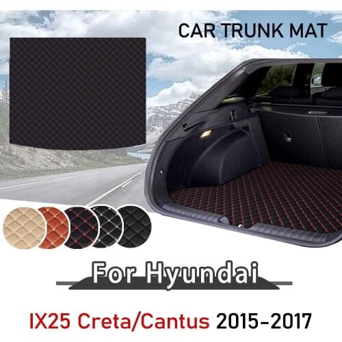 For Hyundai Creta Cantus 2015-2017 Trunk Floor Mat Rear Tray Carpet Cargo Liner floor Mat Dust proof car boot pad Accessories