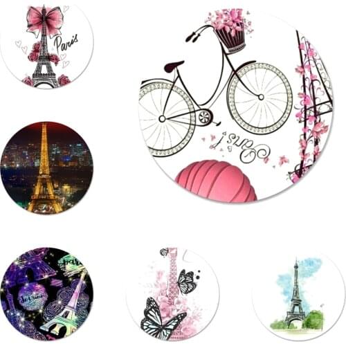 France Paris the Eiffel Tower Icons Pins Badge Decoration Brooches Metal Badges For Backpack Decoration
