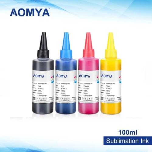 Hot Sale! Aomya 4CX100ML Universal Dye Sublimation Ink Heat Transfer Printing Ink for Epson All Printer BK/CY/MG/YL