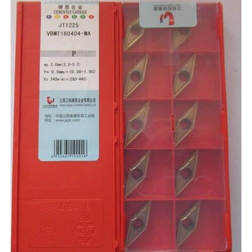 JXTC VBMT160404-MA JT1225 / VBMT160408 JT1225 / VBMT160408 JT4125 CNC carbide inserts 10PCS/BOX