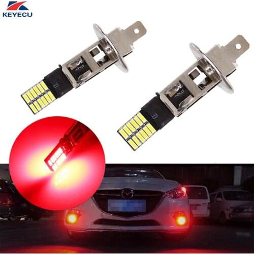 KEYECU 2 Pieces 6500K Ultra H1 24SMD 4014 LED Replacement Bulbs For Car Fog Lights Daytime Running Light