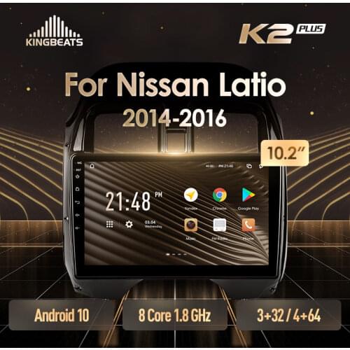 KingBeats Android 10 Octa-Core head unit HU 4G in Dash Car Radio Multimedia Video Player Navigation GPS For Nissan Latio N17 2014 - 2016 Right hand driver no dvd 2 din Double Din Android Car Stereo 2din