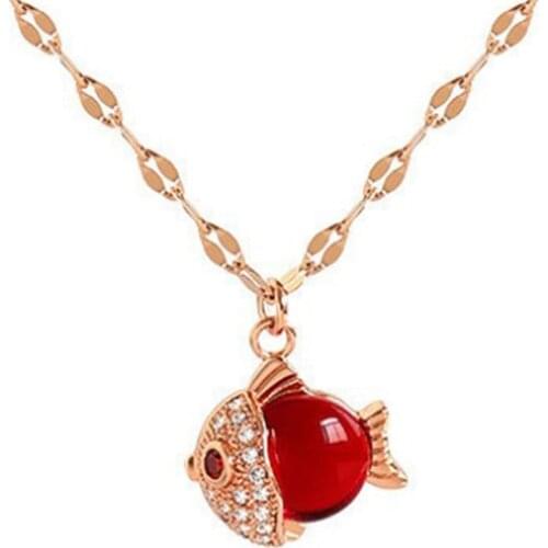 Korean Personality Simple Rhinestones Unicorn Pendant Necklace Temperament Sweet Girl Women Fashion Jewelry Accessories