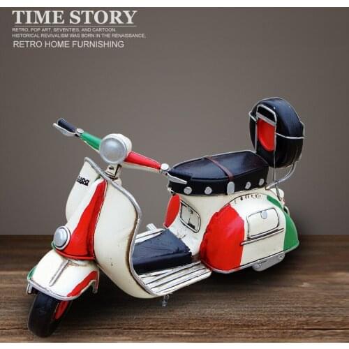 Creative decoration for cafes and bars handmade luxury retro motorcycle model vintage Roman Holiday motorcycle model decoration