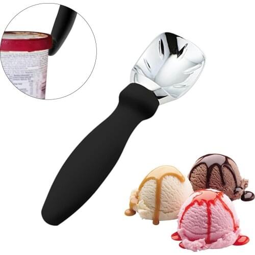 Metal Ice Cream Scoop Spoon Professional Heavy Duty Sturdy Anti-slip Spoon Kitchen Tool for Cookie Dough Melon Fruit