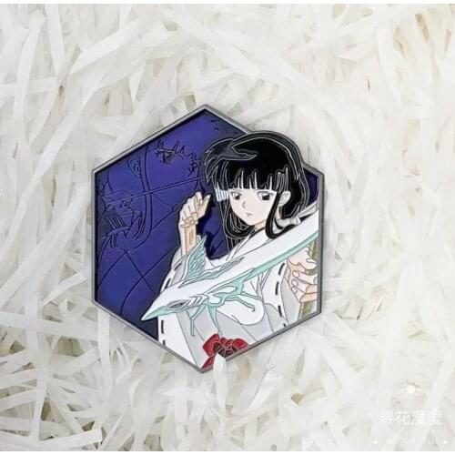 Inuyasha Sesshomaru Rin Rumiko Kagome Kikyo Naraku Metal Badge Brooch Pin Gift Pin Badge