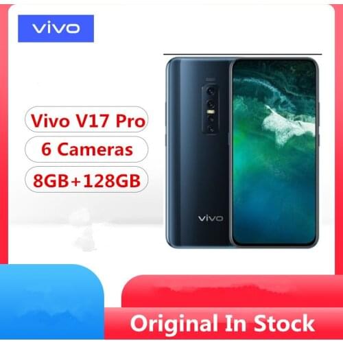 International Version Vivo V17 PRO 4G LTE Mobile Phone Snapdragon 675 6.44" Super AMOLED 8GB RAM 128GB ROM 48.0MP NFC 6 Cameras