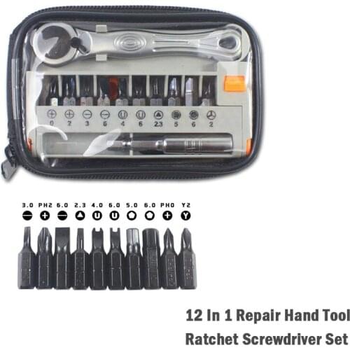 Precision Screwdriver Set 12 In 1 Ratchet Driver Torx Screwdriver Multi Bits Sets Multitools DIY Household Repair Hand Tools